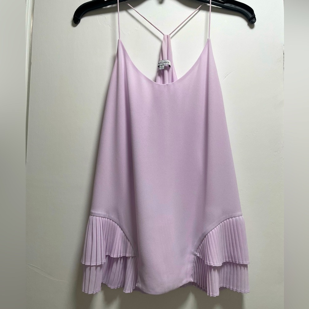Naked Zebra | Light lavender | cross-back, fun sleeveless top